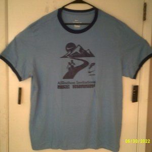 NEW NIKE DRI-FIT RUNNING "Airathon Invitational Tee" MEN'S BLUE T-SHIRT 2XL